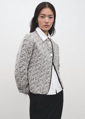 Flecked cotton-blend jacket
