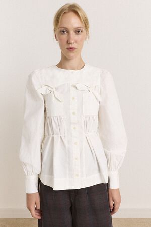 LETTIE BOW DETAIL BLOUSE - WHITE