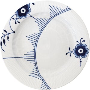 Blå Mega Riflet Fad rundt 33 cm