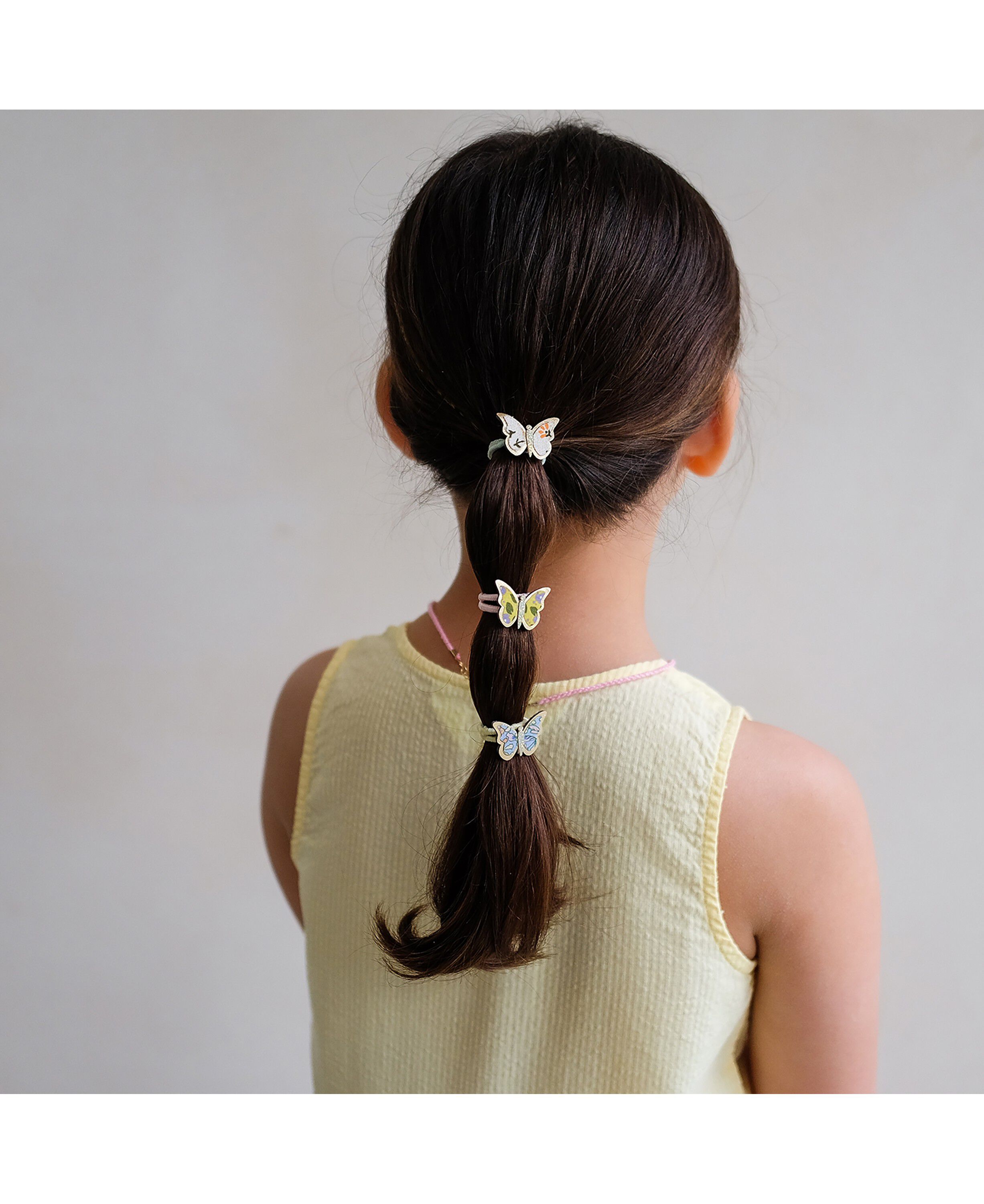 Mimi & Lula - 6 h&aring;relastikker - Mini Floral Butterfly Spring