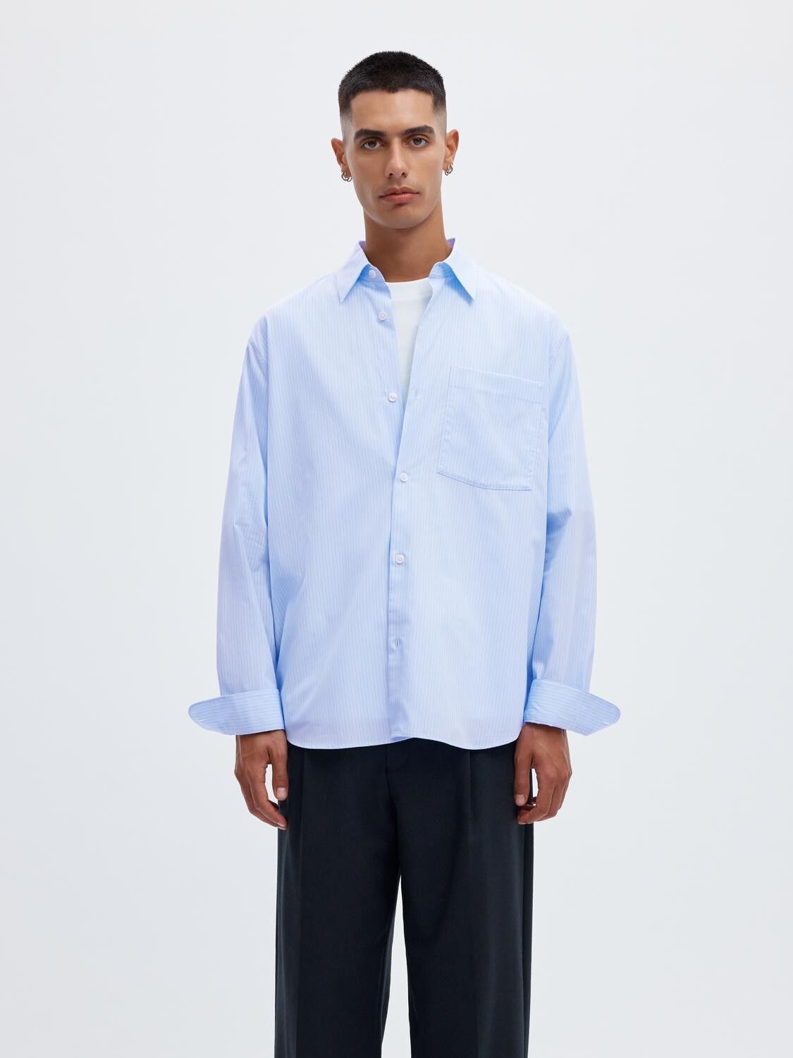 Anraslund Striped Poplin Ls Shirt