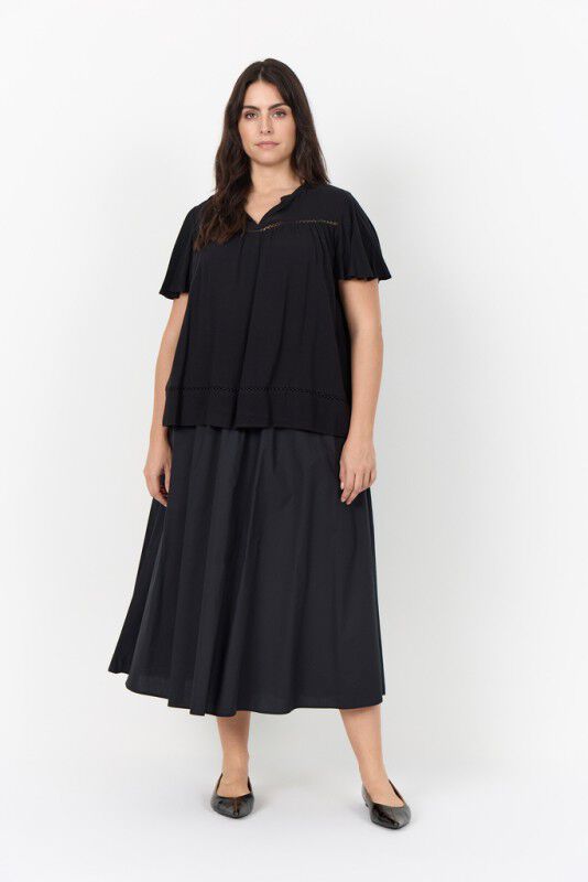 Curvy WA-SIA 44 Bluse Sort