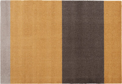Løber, 130x90 cm, stripes-horizon dijon/brun/sand