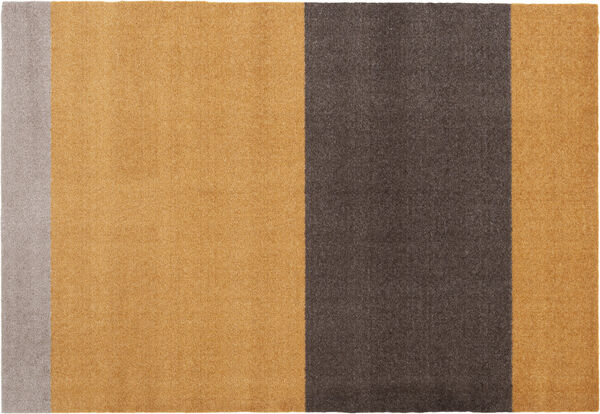 Løber, 130x90 cm, stripes-horizon dijon/brun/sand