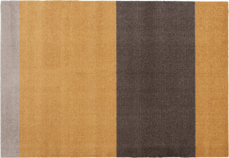 Løber, 130x90 cm, stripes-horizon dijon/brun/sand