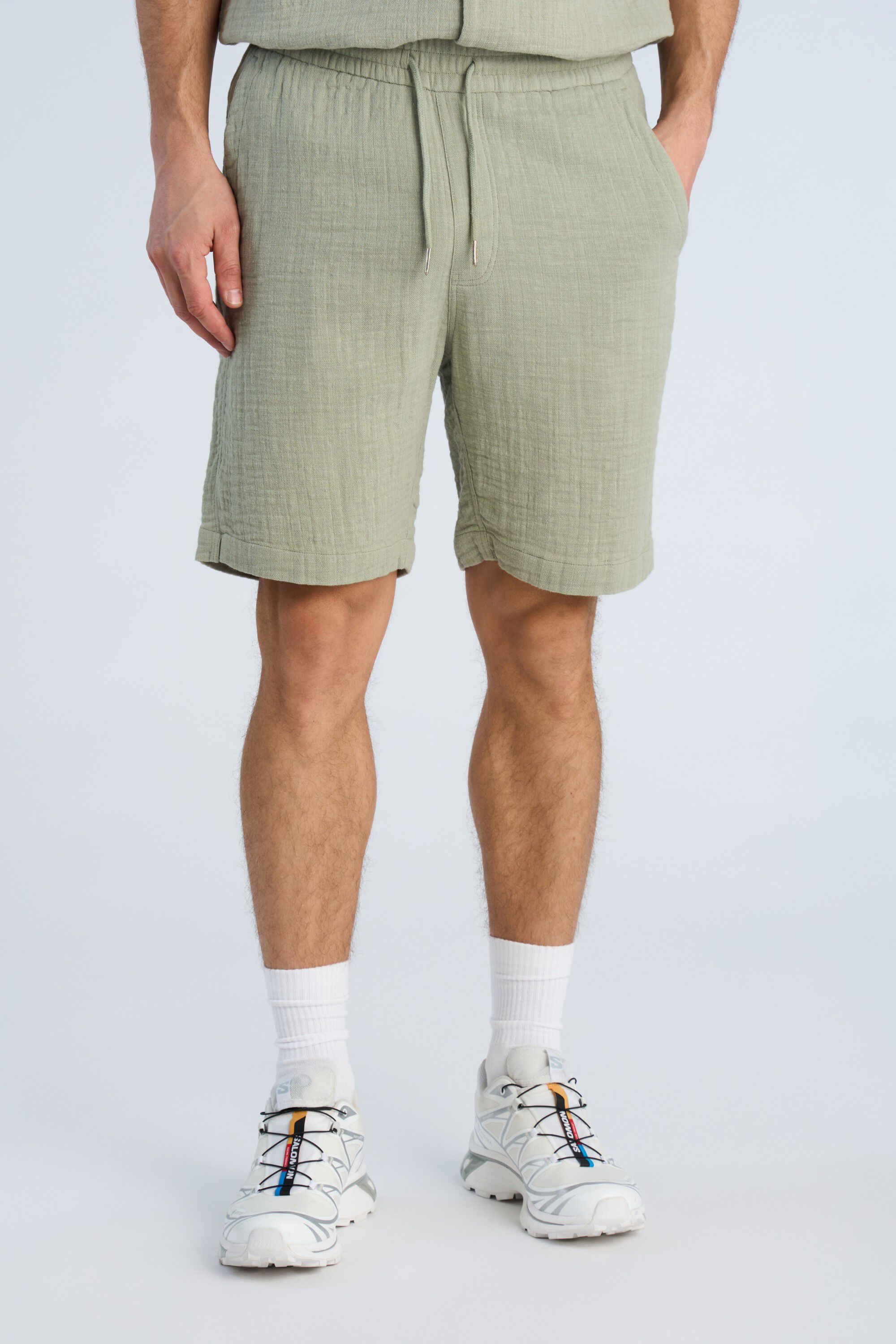 Cotton muslin shorts