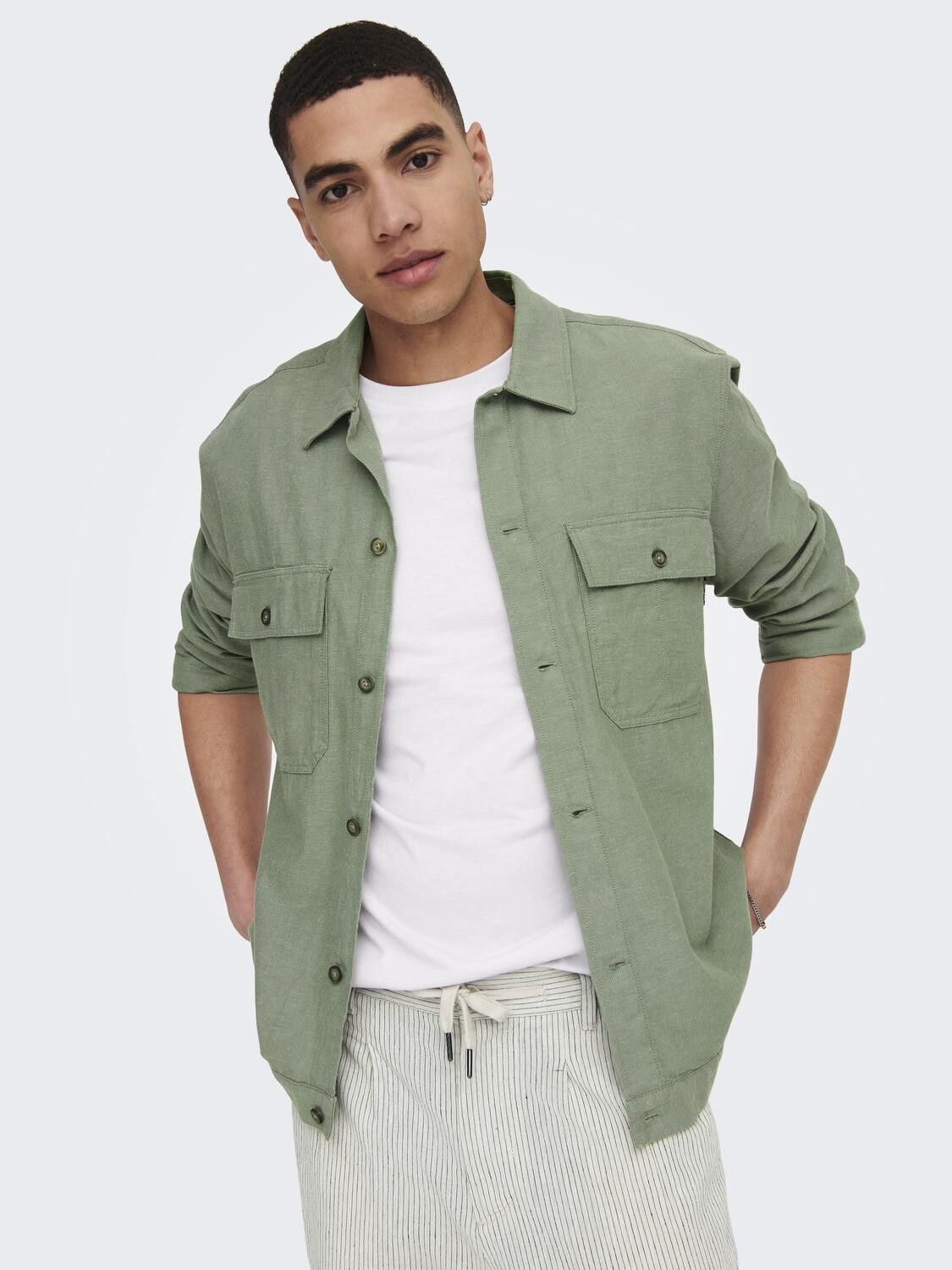 ONSKENNET LS LINEN OVERSHIRT NOOS