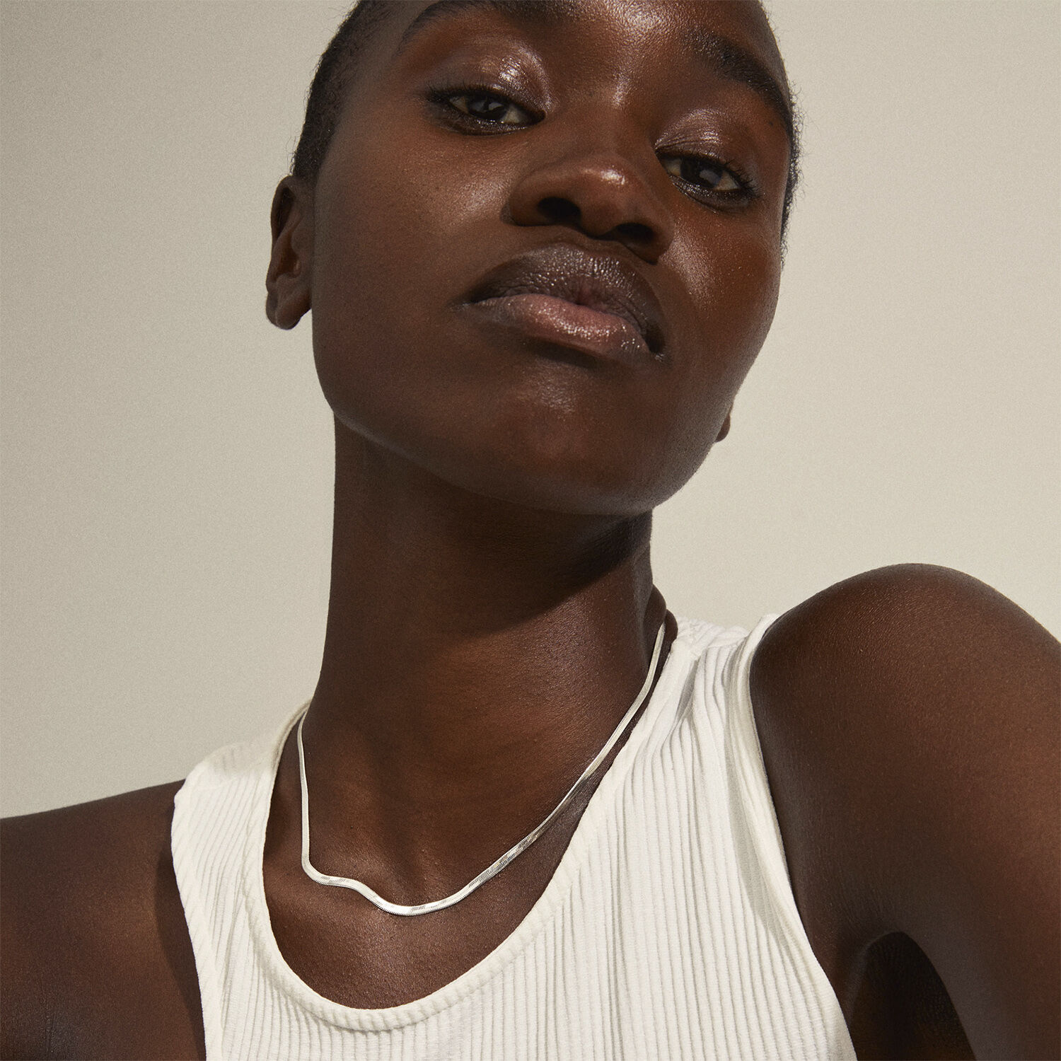 Halsk&aelig;de : Johanna : S&oslash;lvbelagt