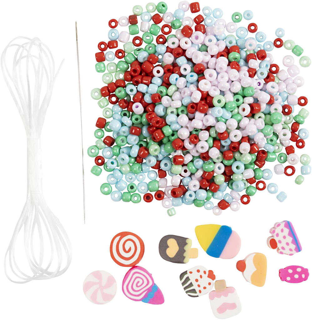 Mini DIY Kit Smykker, Elastikarmb&aring;nd og ring