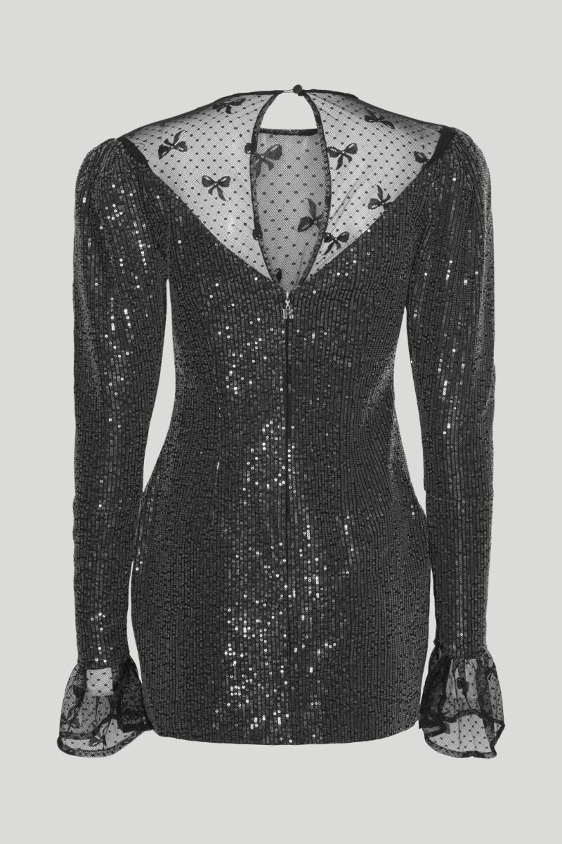 Twill Sequin Mini Dress