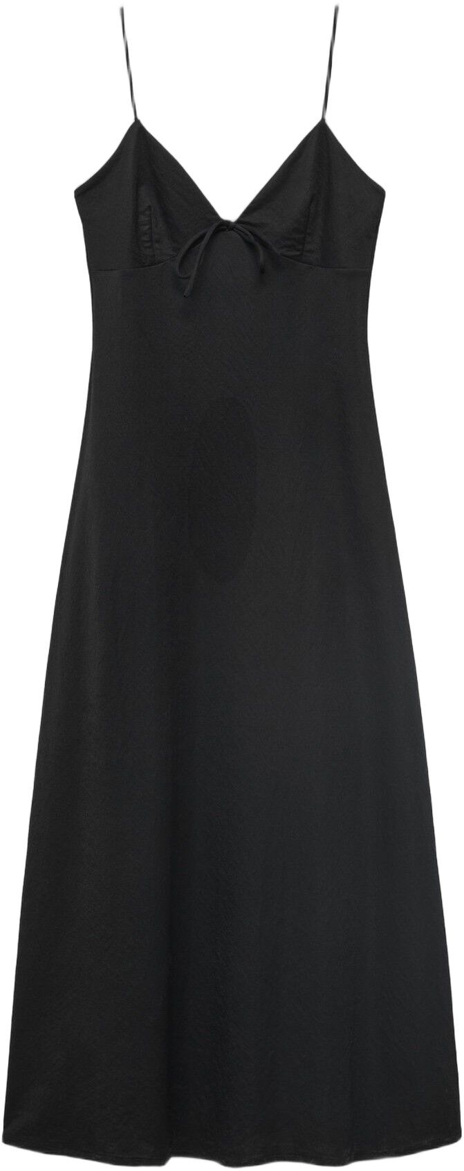 Long dress with bow neckline