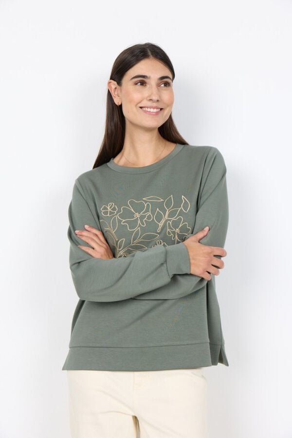 Sc-Banu 287 Sweatshirt StøVet GrøN