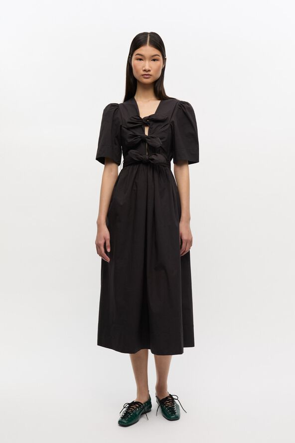 Eyelets Lace Up Ballerina Denim Pri