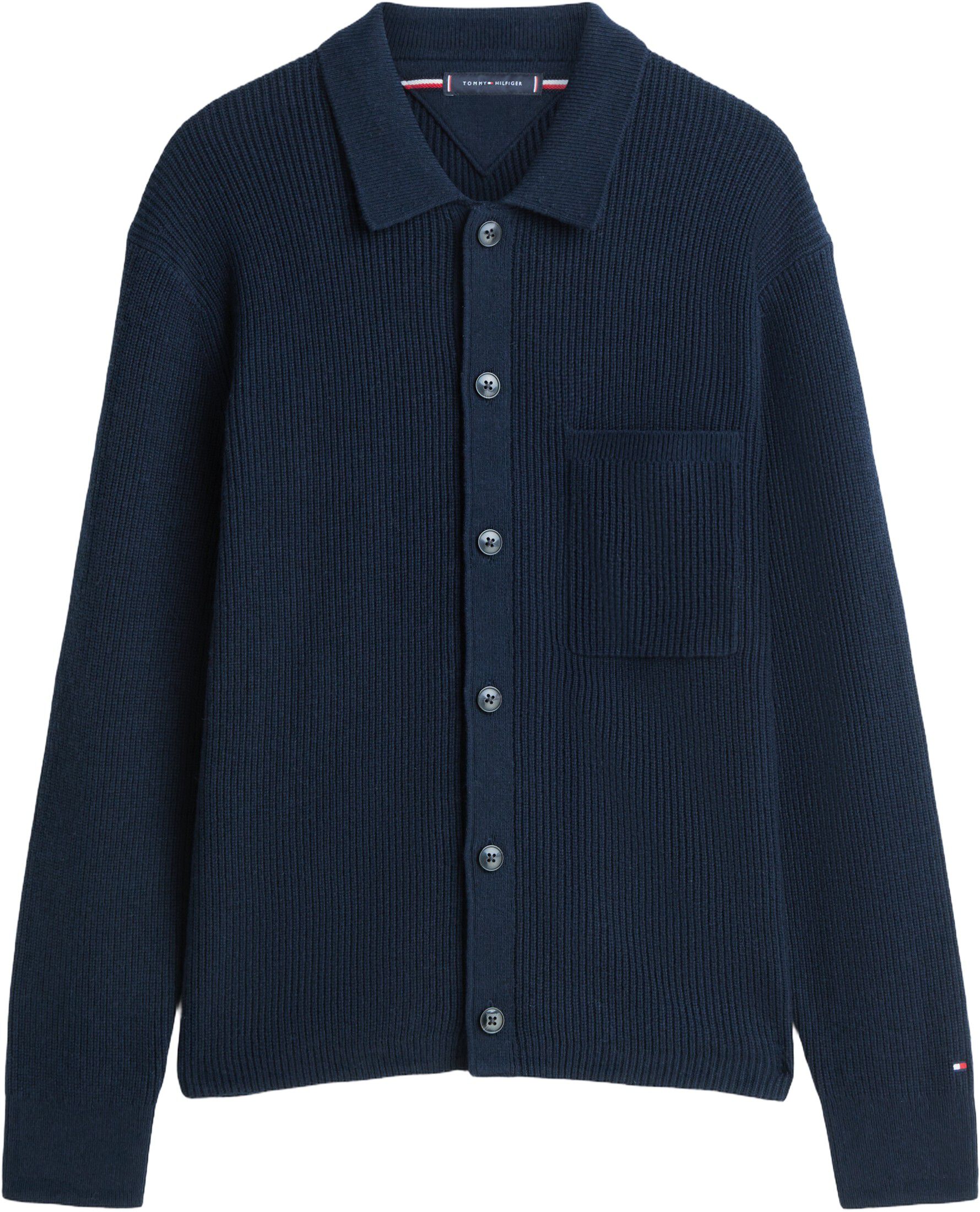 Fisherman Rib-Knit Coach Jacket With Wool