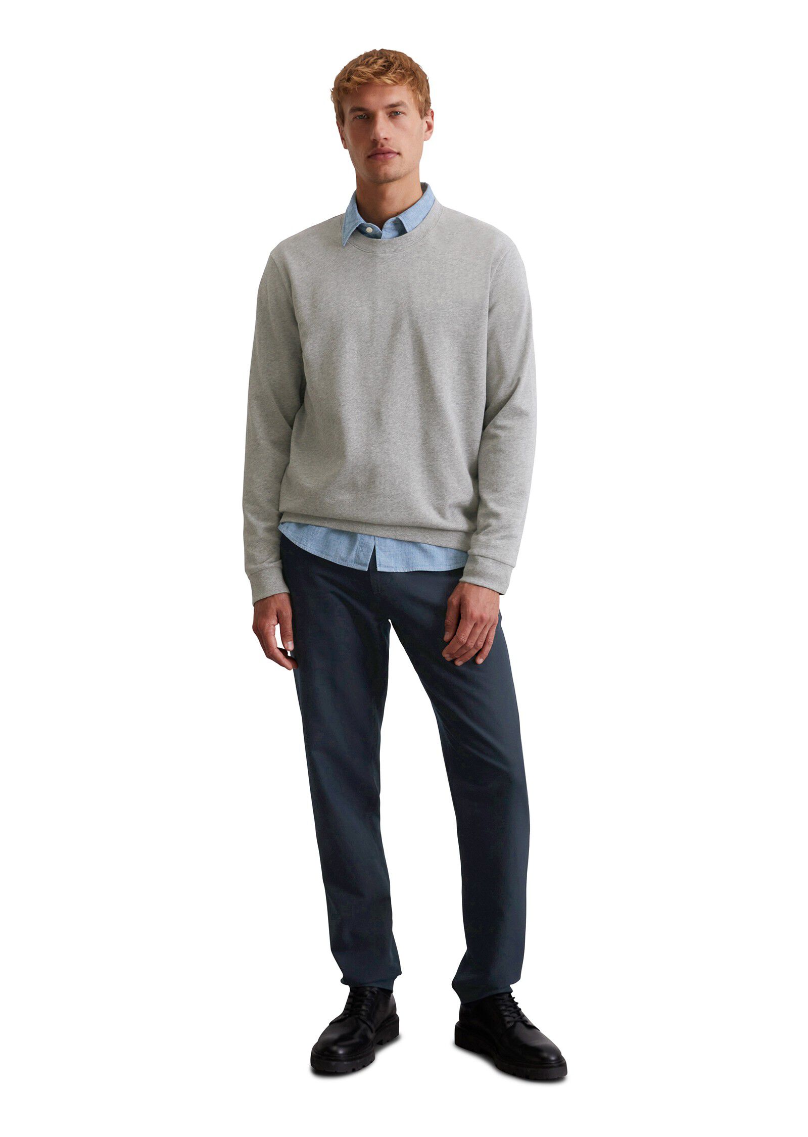 Sweatshirt, long sleeve, ribbed cre