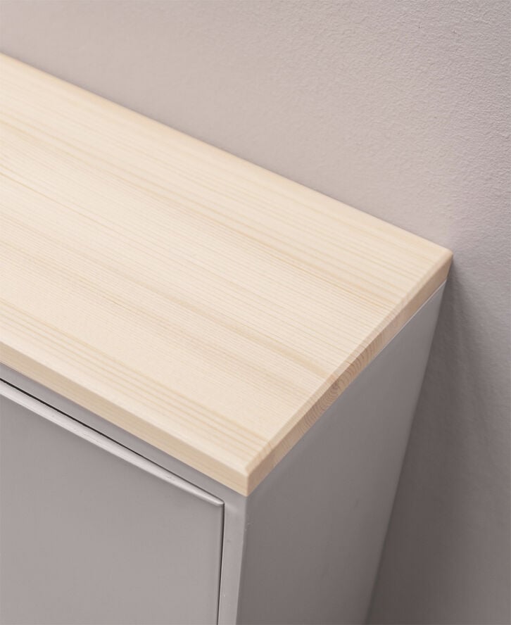 Floating wooden shelves