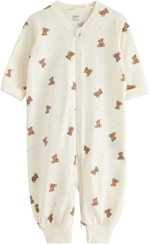 Myk pyjamas i bomull med lange arme