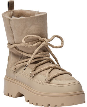 REAL SHEARLING LACE-UP SNOWBOOT