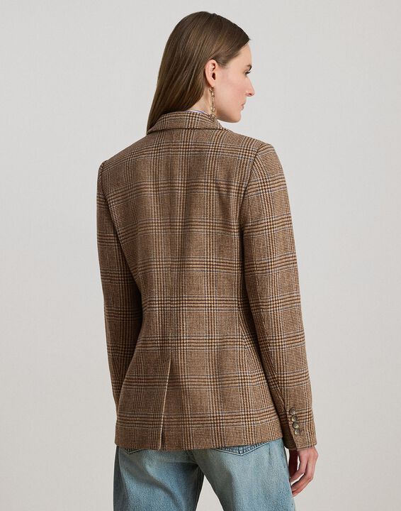 Glen Plaid Wool-Blend Twill Blazer