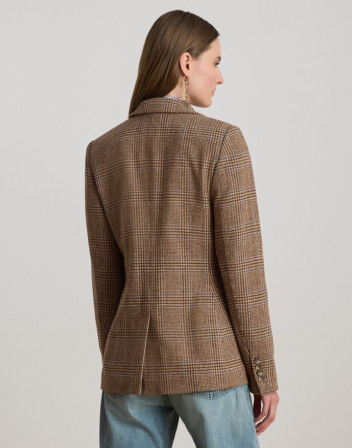 Glen Plaid Wool-Blend Twill Blazer