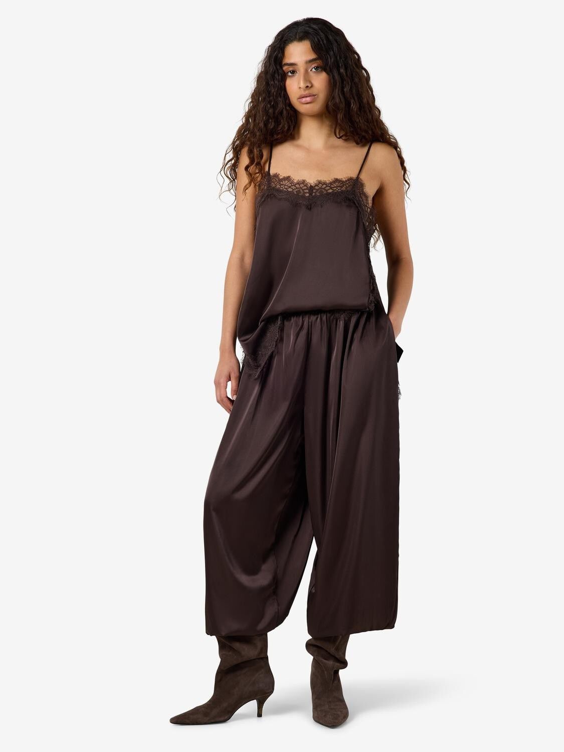 Nmlouise Mw Satin Balloon Pant Wvn