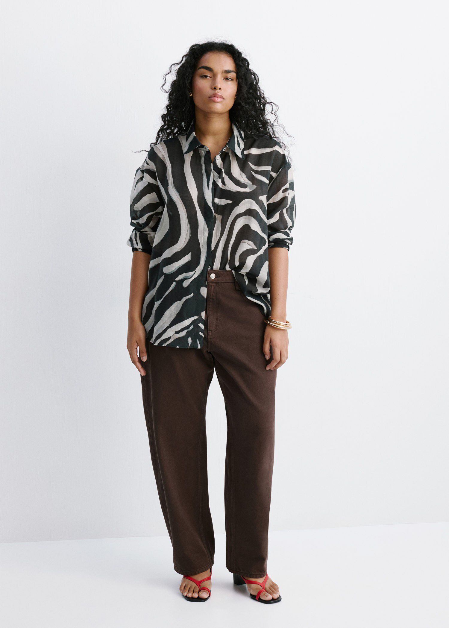 Lyocell printed shirt