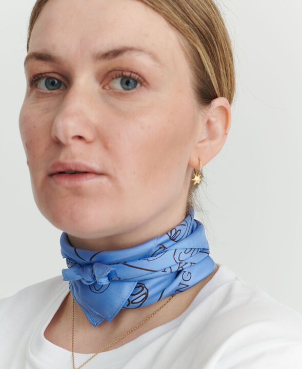 Røde Kors tørklæde - 53x53cm - 100% Silke