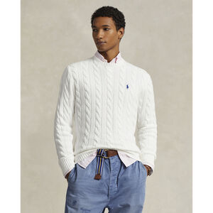 Cable-Knit Cotton Sweater