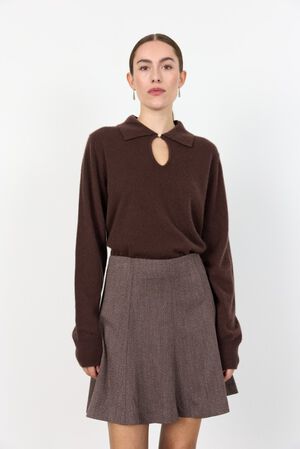 LR-ELOISE 13 Strik Mørk brun