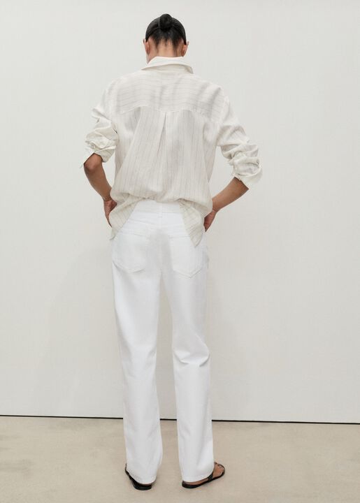 Mid-rise straight jeans