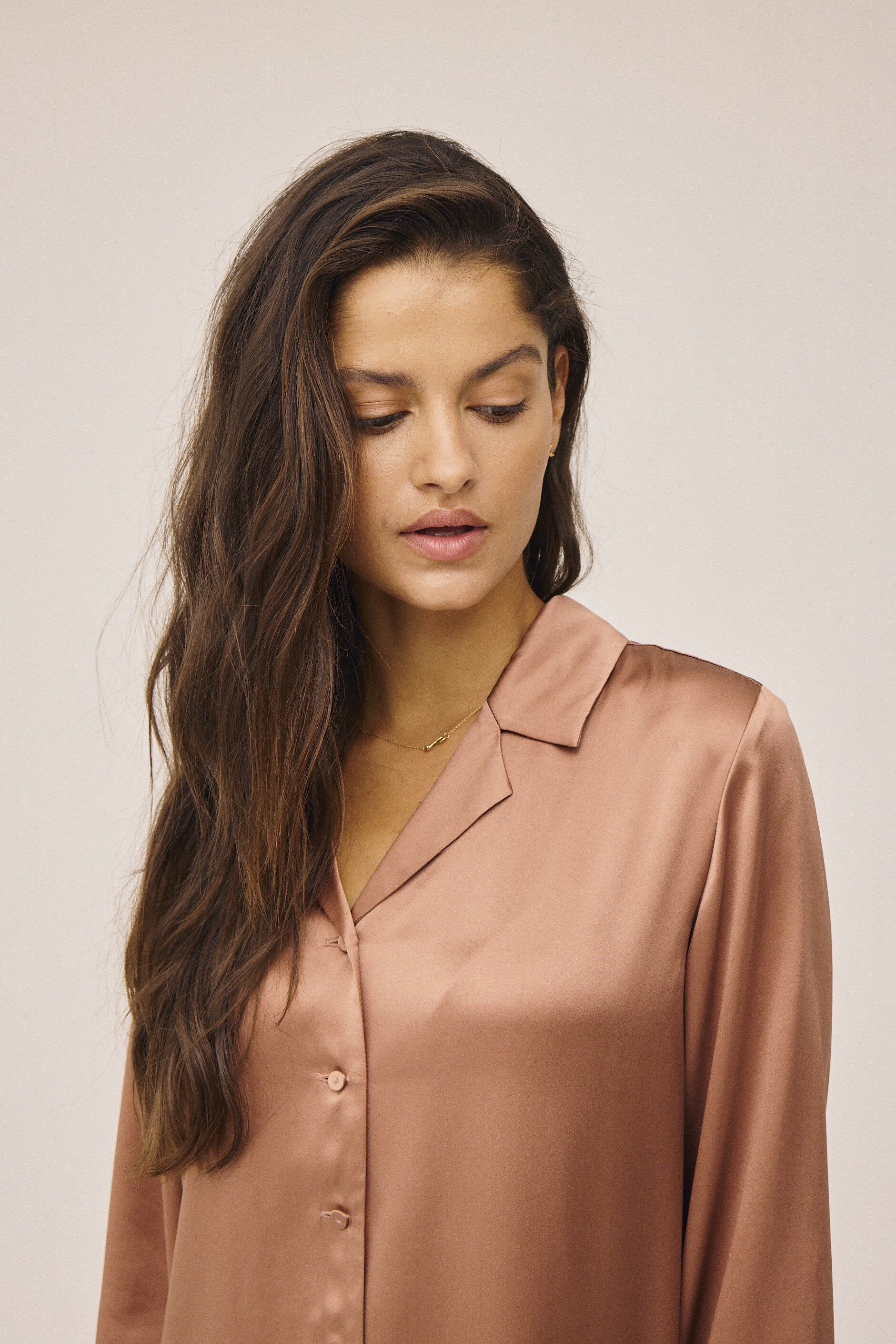 Moon 1 G - Pyjamas Shirt, 100% Silk