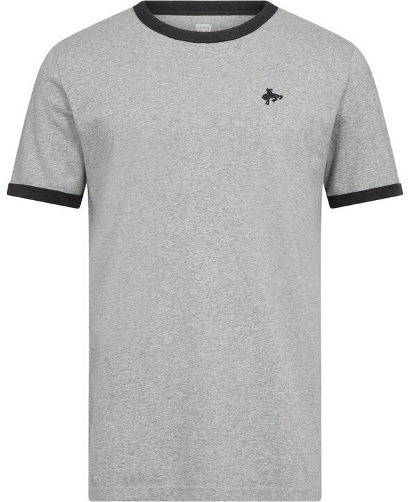 RETRO EMB RINGER TEE BRIGHT WH