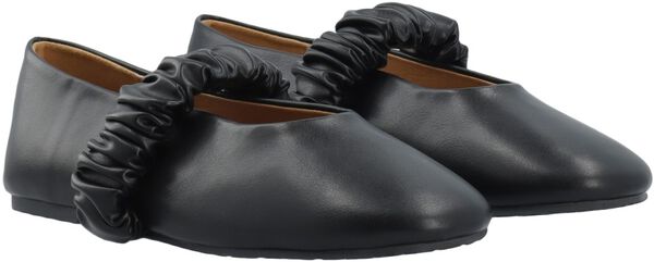 BIALUNA Scrunchie Ballet Flat Faux Leather