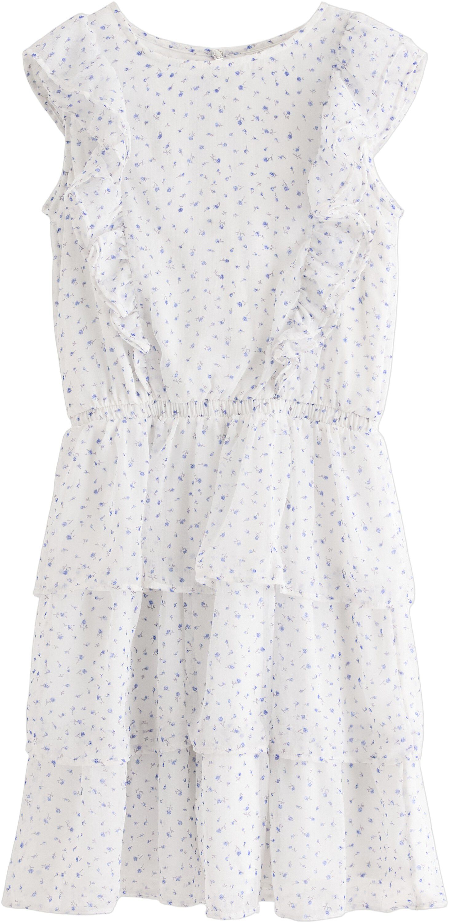 Dress chiffon with flounces ao