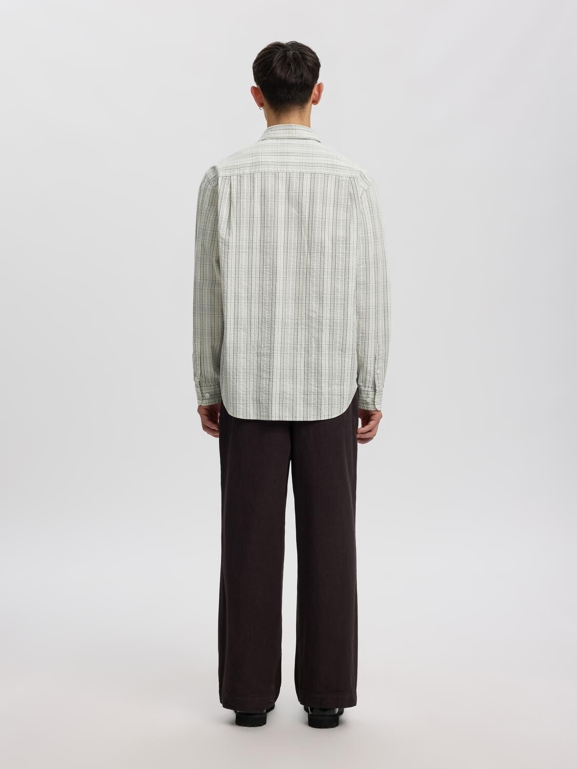 ANRASLUND SEERSUCKER MIX LS SHIRT