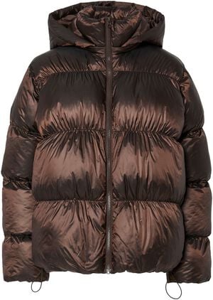 PCMILLA SHINY PUFFER JACKET W. HOOD