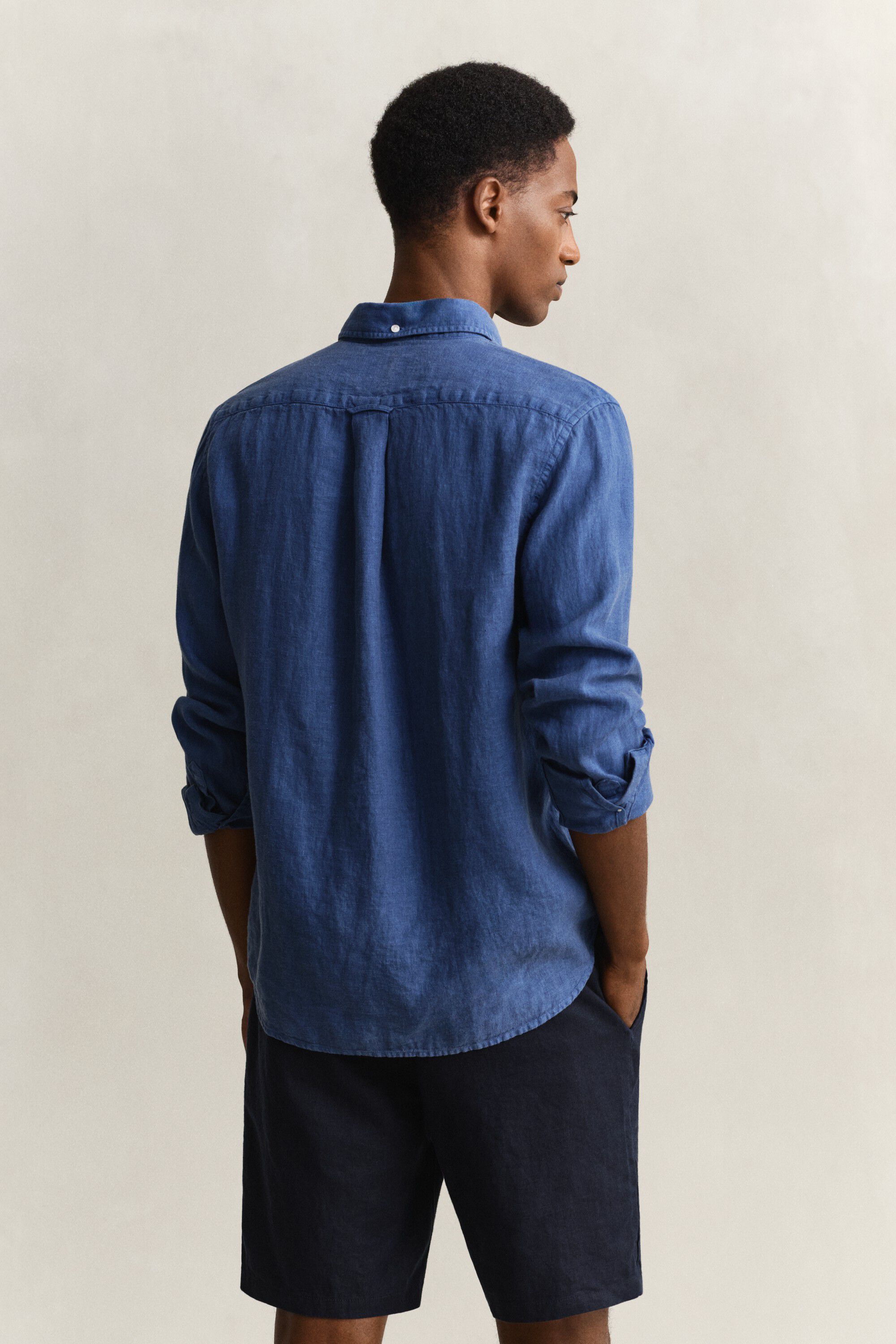 REG GMNT DYED LINEN SHIRT