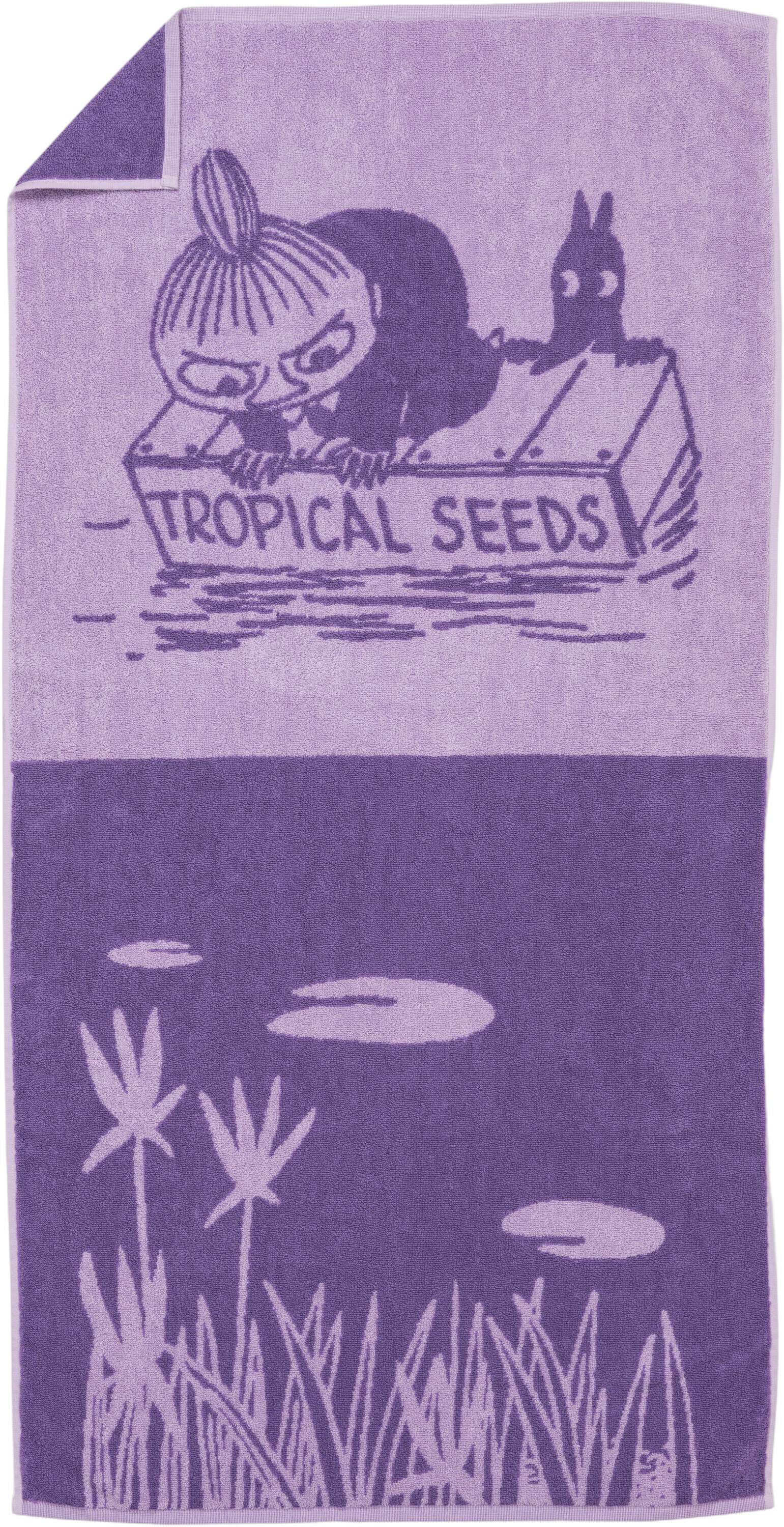 Moomin b. tw 70x140 Little My purple GOTS