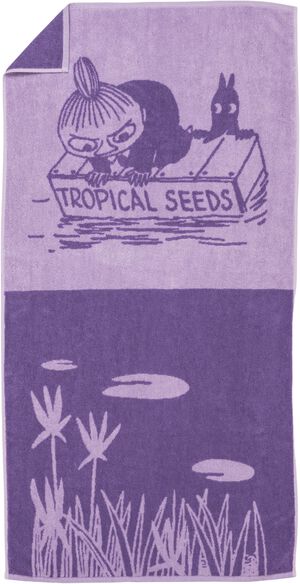 Moomin b. tw 70x140 Little My purple GOTS