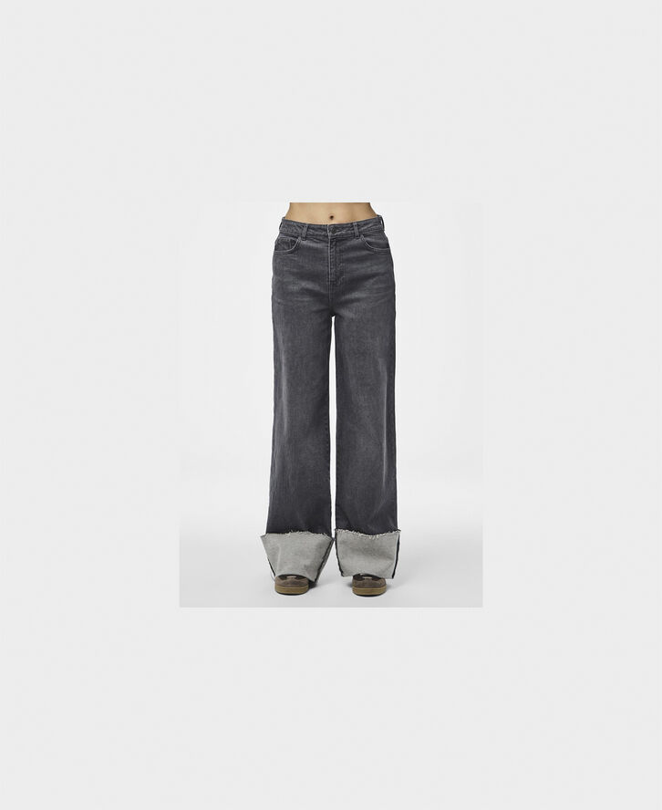 PCPIL HW STRAIGHT FOLD UP JEANS