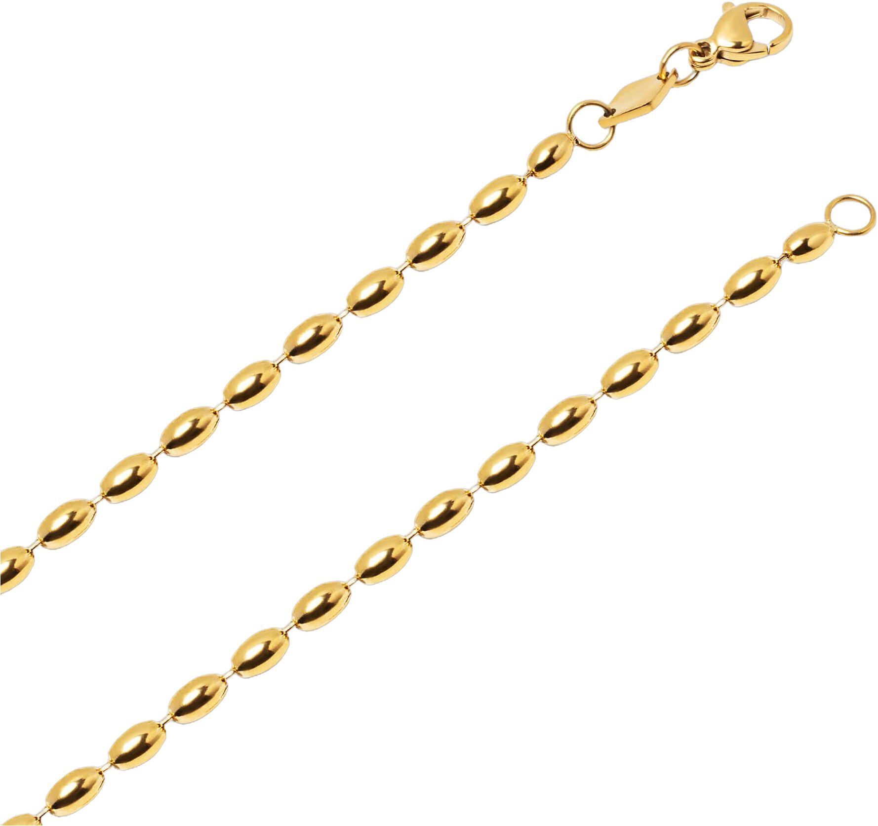Gold Beaded Chain Necklace