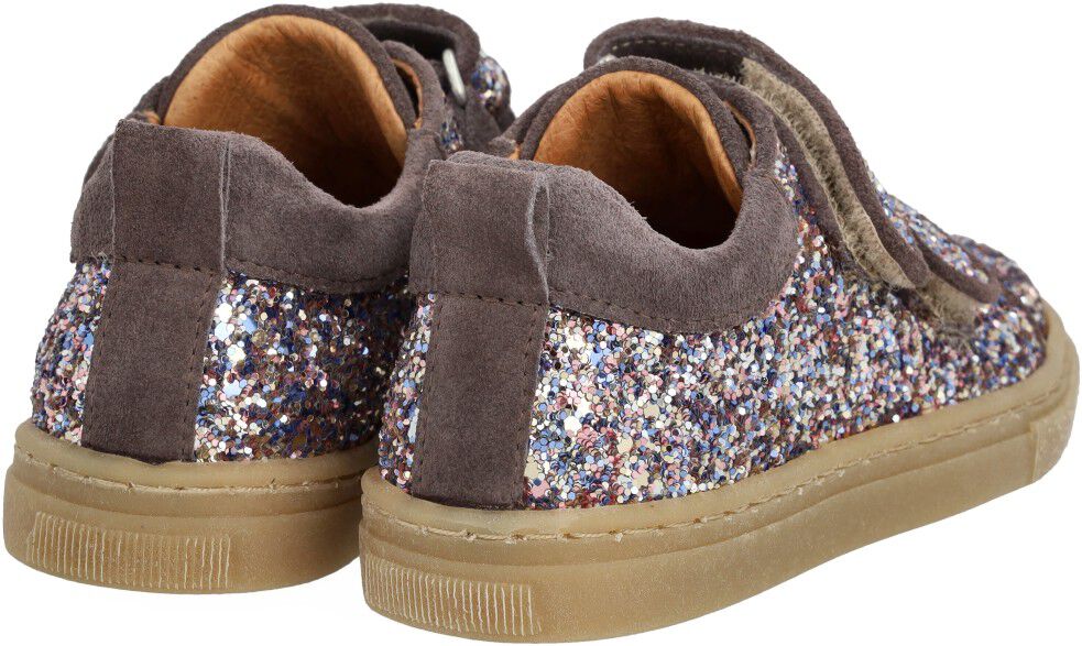 Funklende glitter-sneaker med ruski