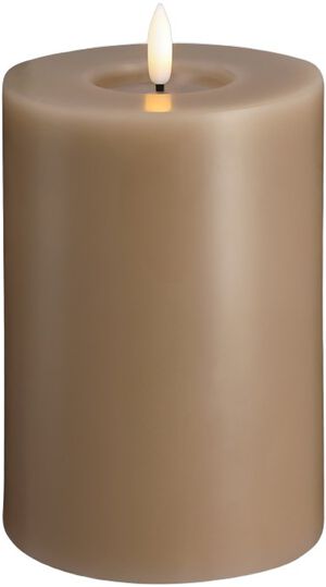 Moods & More - LED Pillar Candles, Silk, Melted, Sand, 99x15