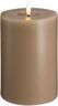 Moods & More - LED Pillar Candles, Silk, Melted, Sand, 99x15
