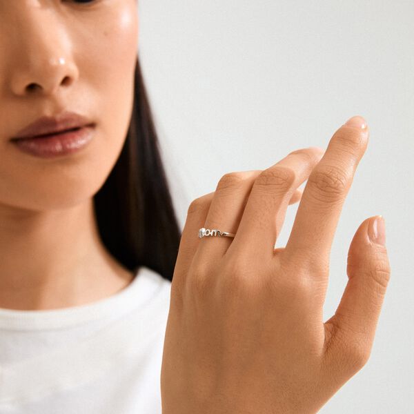 LULU mom stack ring silver-plated