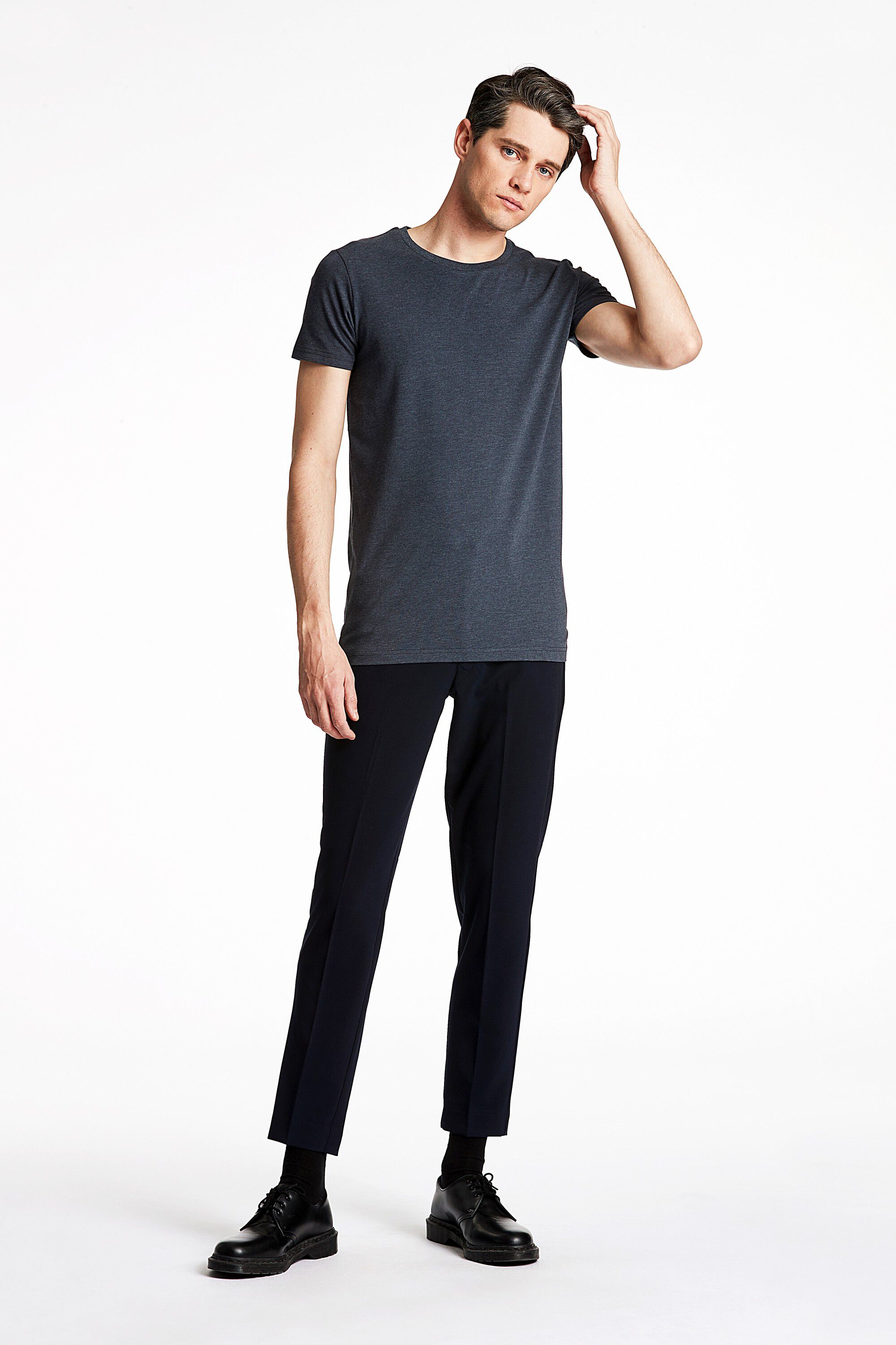Rundhalset stretchy t-shirt