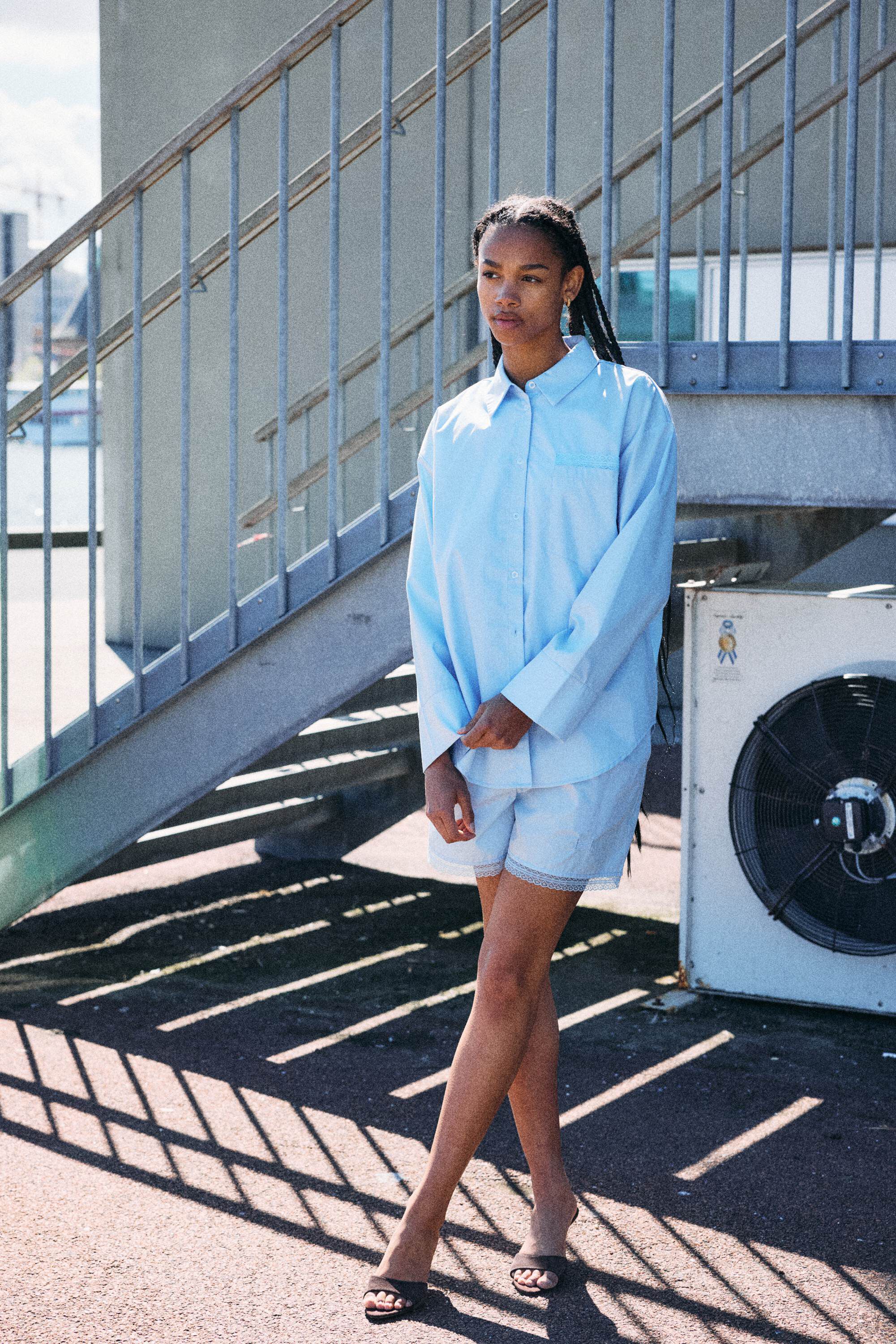 NMFRIDA L/S BUTTON LACE SHIRT TNT/1