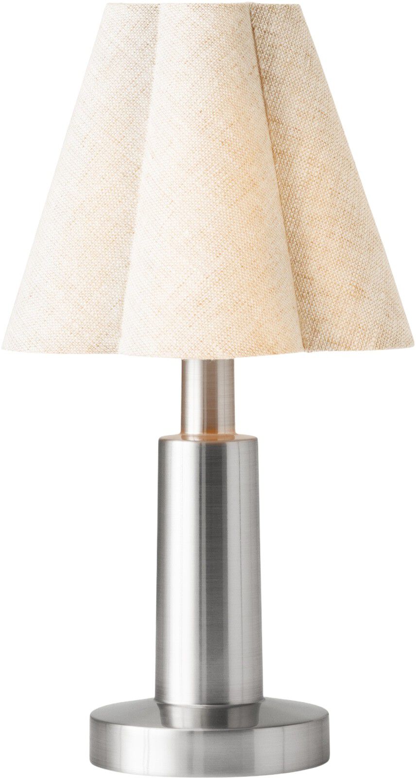 Admiral Portable Lamp, Plastic, Chrome/Textile, Raw - EU / U