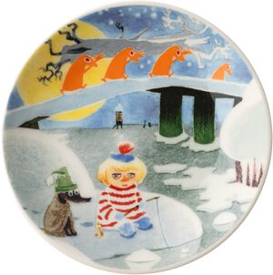 Moomin minitallerken 10,5cm Vinternats gl&oslash;d 2 stk