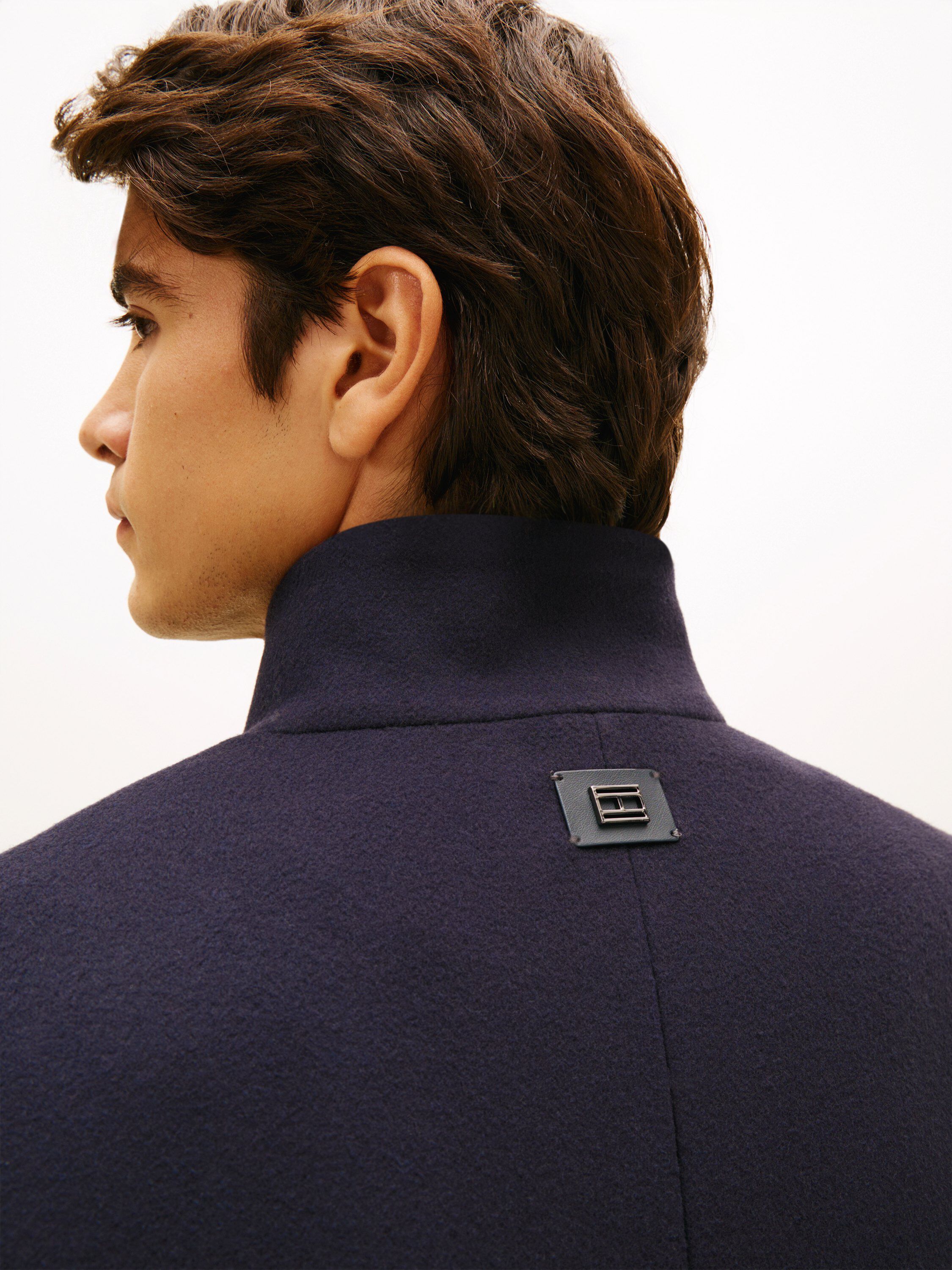 New York Label Wool Blend Coat